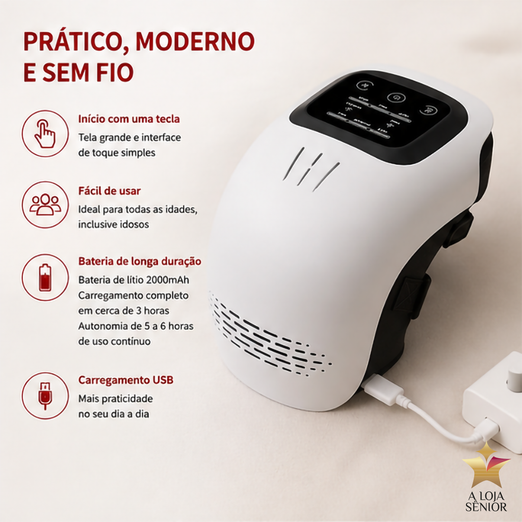 Masajeador de rodilla con calor infrarrojo
